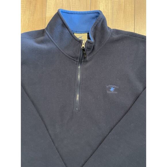 Beverly Hills Polo Club Men's XXL Navy Blue 1/4 Zip Pullover Fleece Jacket - Picture 2 of 11